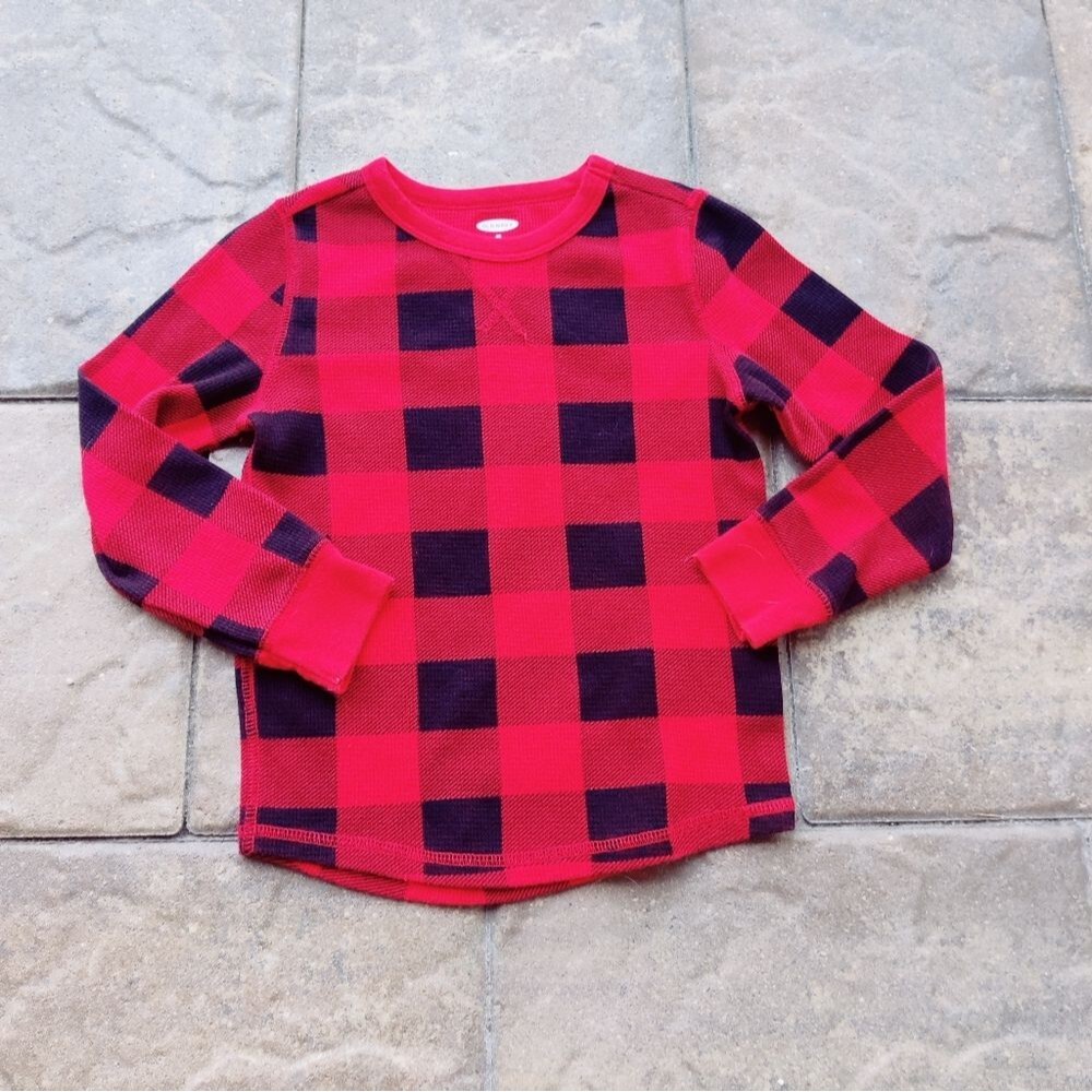 Old Navy Red and Black Plaid Shirt